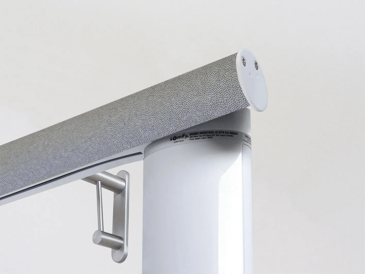 Motorised curtain pole in 50mm dia. dusk wrap