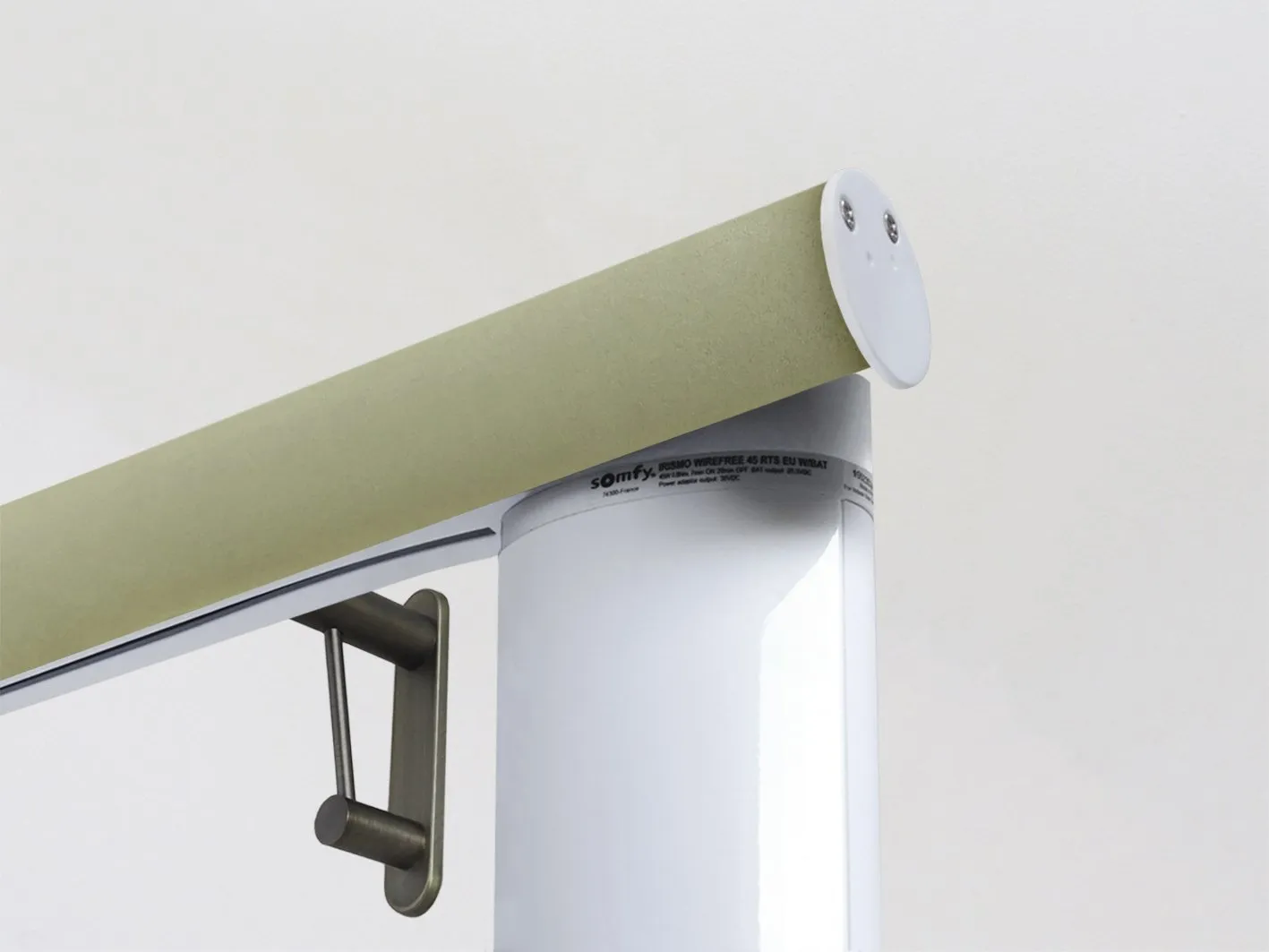 Motorised curtain pole in 50mm dia. new acorn wrap