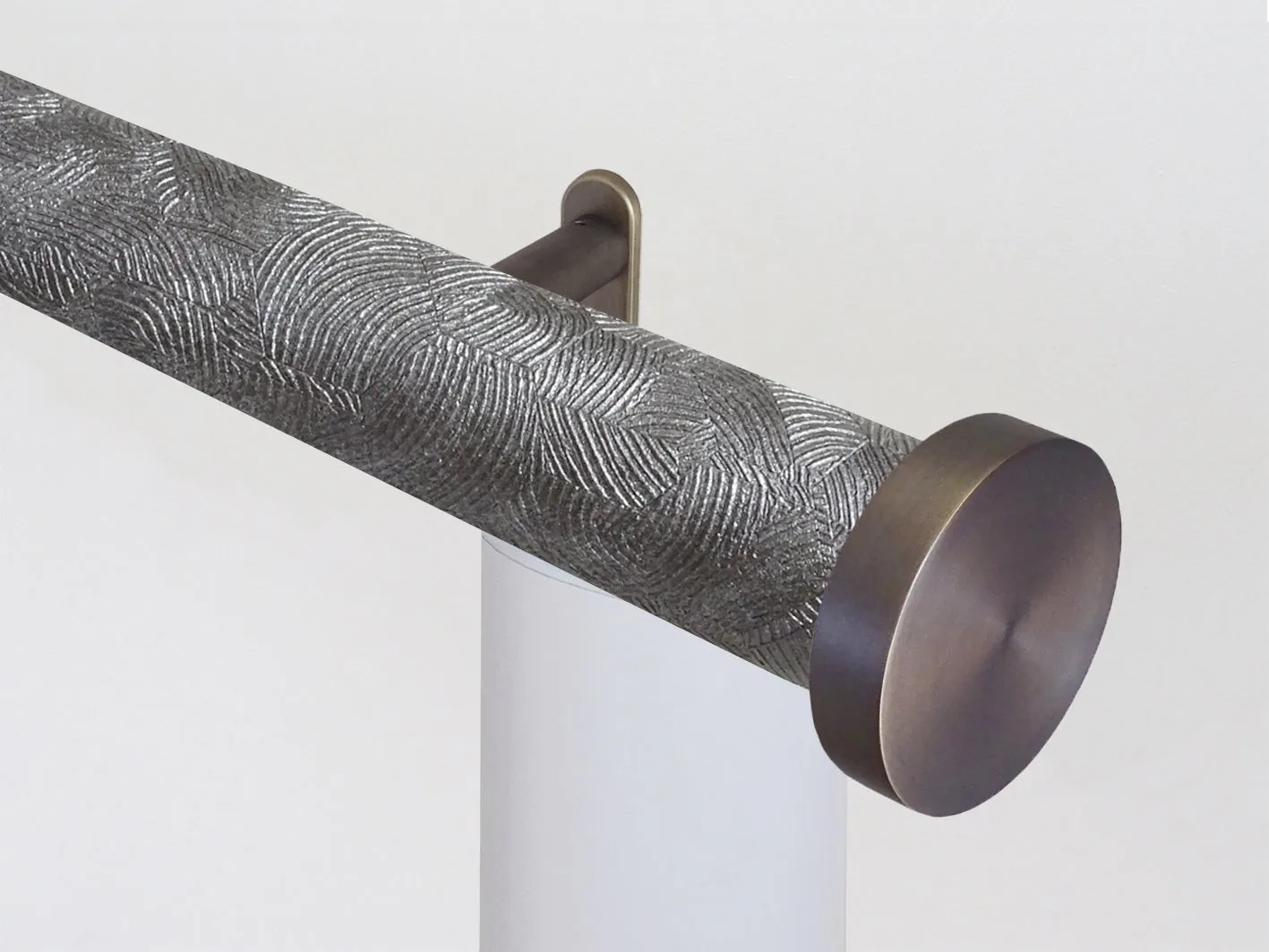 Motorised curtain pole in 50mm dia. storm wrap