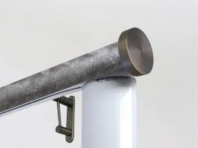 Motorised curtain pole in 50mm dia. storm wrap