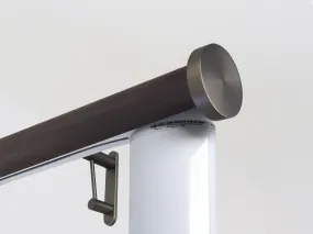 Motorised curtain pole in 50mm dia. tennessee wrap