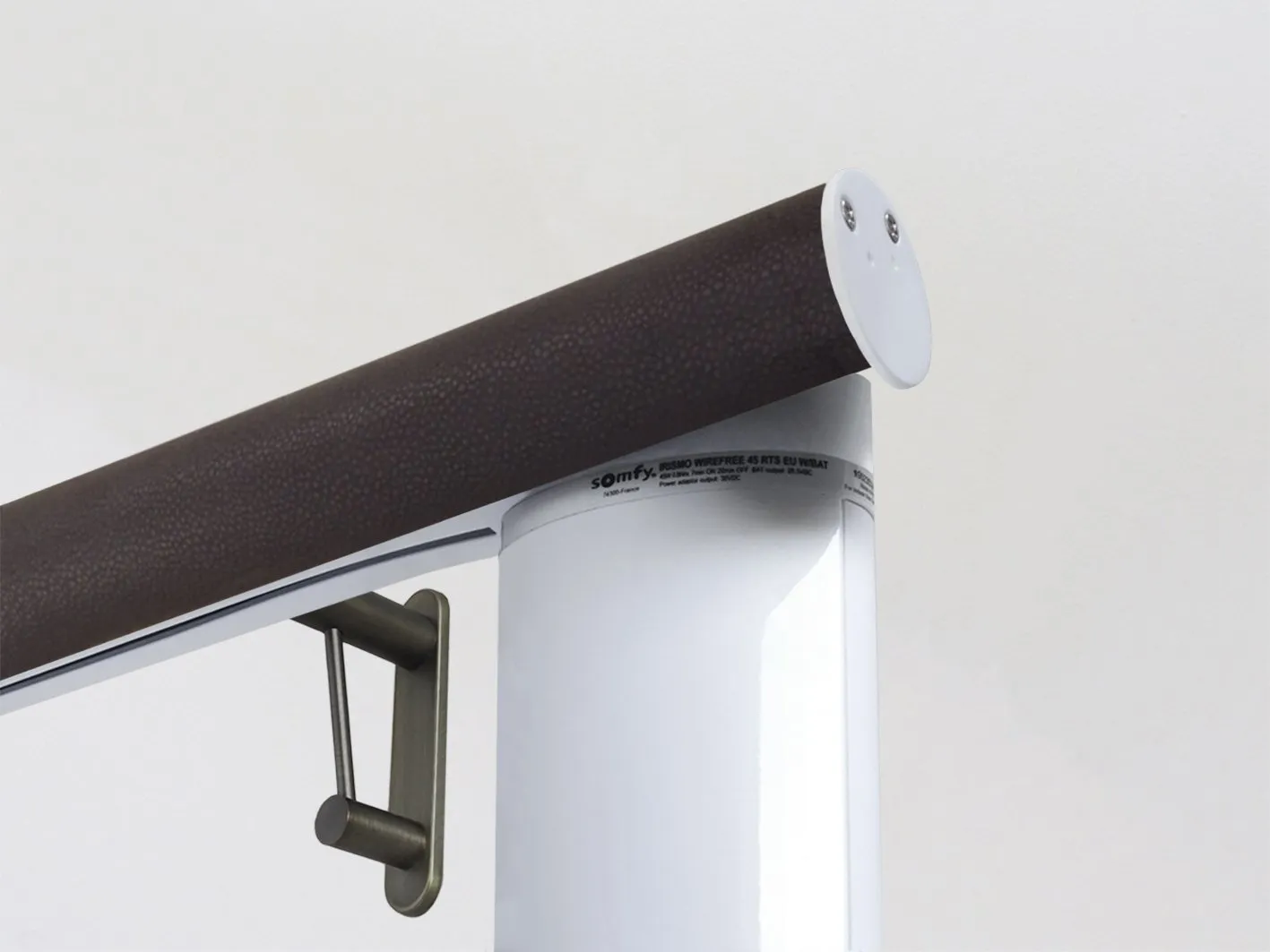 Motorised curtain pole in 50mm dia. tennessee wrap