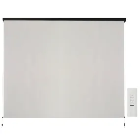 Motorized Outdoor Roller Shade, Premium 450GSM Motorized Patio Shades Roll Up Outdoor with Remote, Cordless Outdoor Blinds for Porch Waterproof, Automatic Exterior Roller Shade