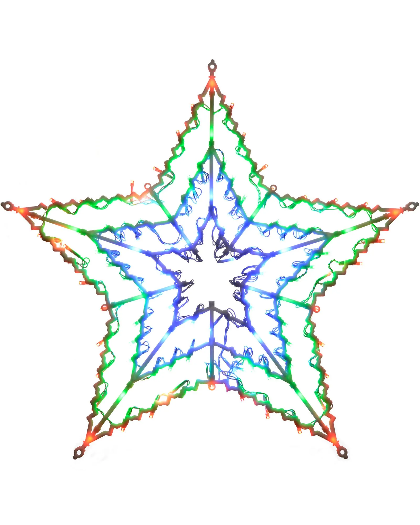 Multi-Colour Chasing Star Silhouette, 51 cm