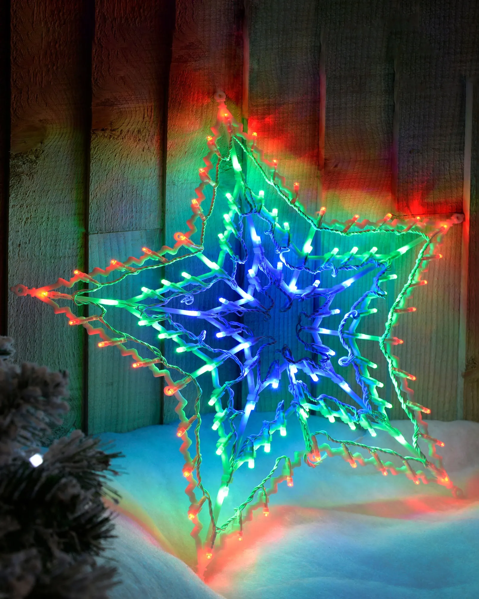 Multi-Colour Chasing Star Silhouette, 51 cm