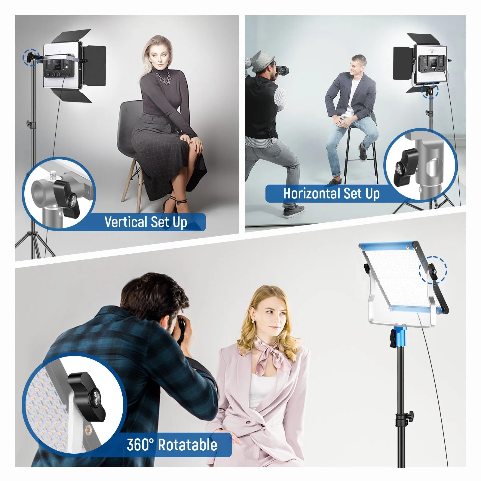 NEEWER 4 Pack Screw Knobs Adapter Photography Video Lighting Accessories