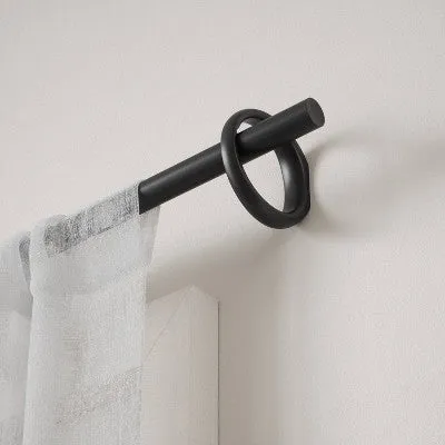 New - 42"-120" Umbra Ringlet Curtain Rod Matte Black