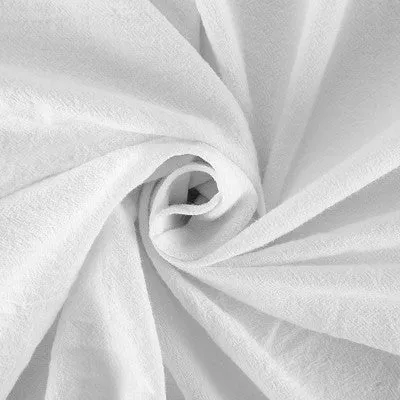 New - 84"x52" Washed Cotton Twist Tab Light Filtering Curtain Panel White - Archaeo