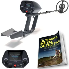 NHI Metal Detector Starter Kit - Metal Detectors Waterproof Coil Measures 7.5 Inches - Includes 72 Page Beginners Guide and Folding Shovel