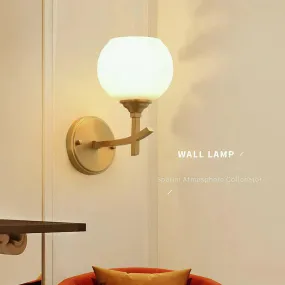 Nordic Creative Luxury Copper Wall Lamp Bedside Lamp Corridor Background Wall Lamp Home Shop Window Display Lamp
