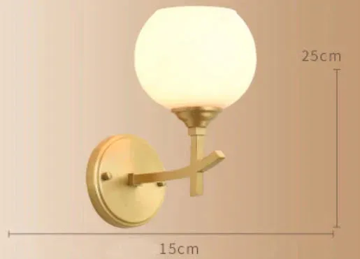 Nordic Creative Luxury Copper Wall Lamp Bedside Lamp Corridor Background Wall Lamp Home Shop Window Display Lamp