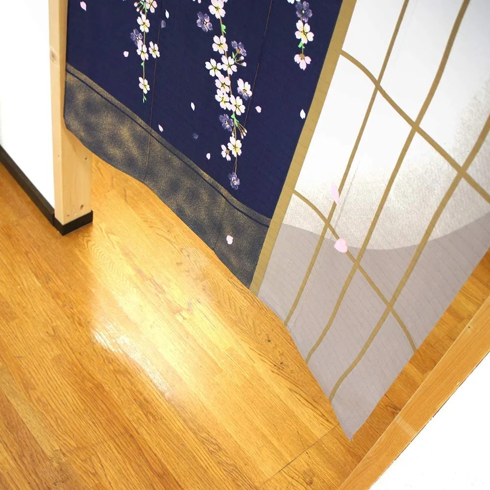 NOREN Japanese Doorway Curtain Sakura Full Moon 150 x 85cm
