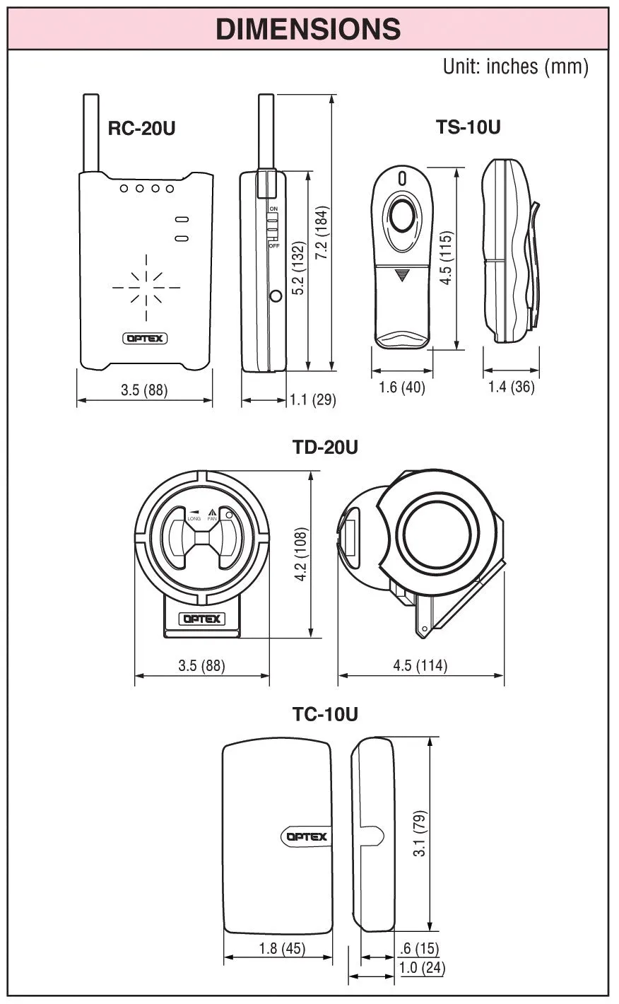 OTPEX RCTD-20U WIRELESS DRIVE UP ANNUNCIATOR