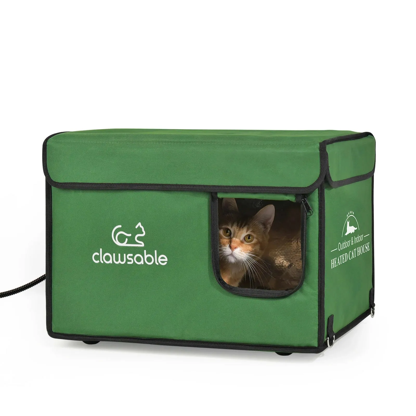 Outdoor Lift-Top Heated Cat House Medium