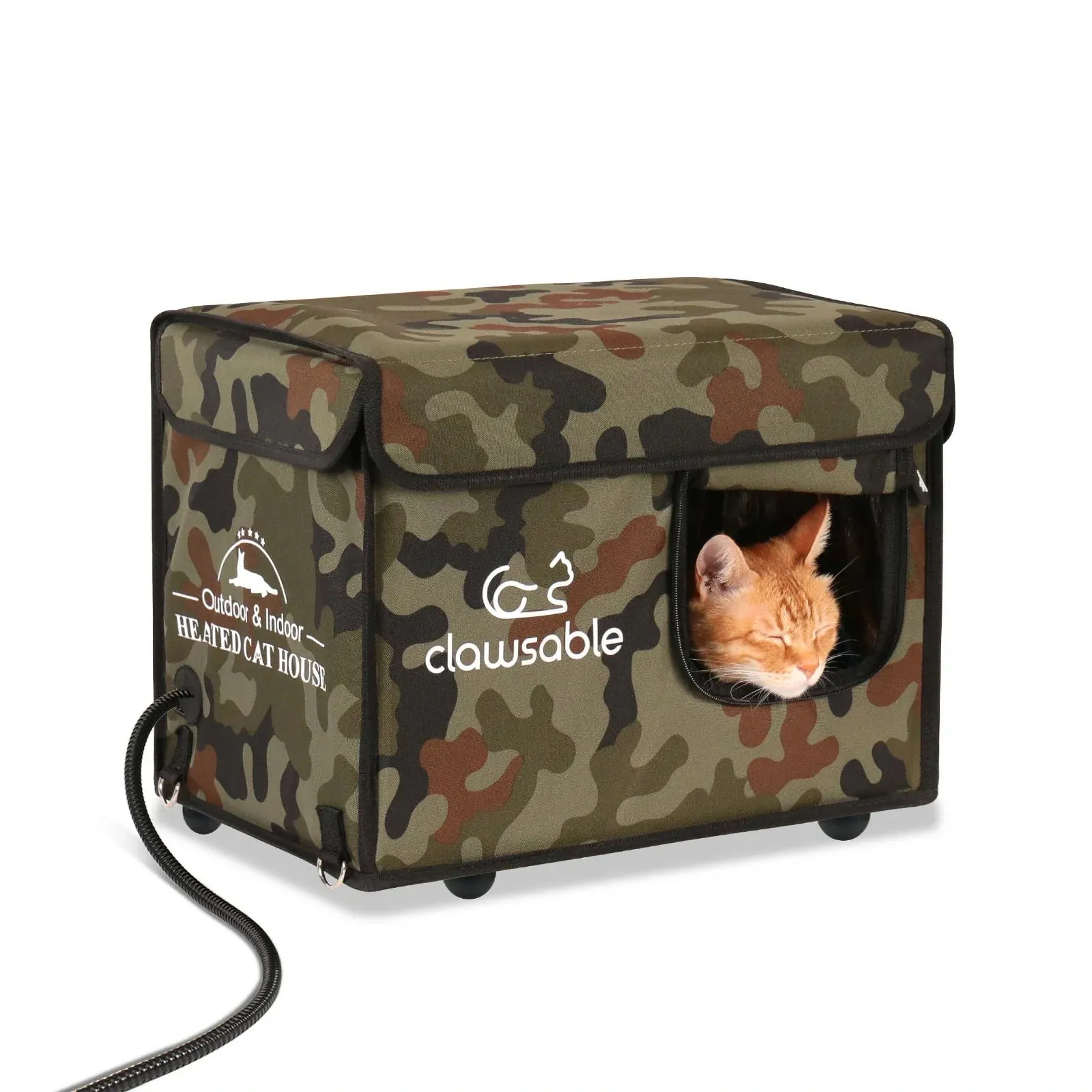 Outdoor Lift-Top Heated Cat House Small