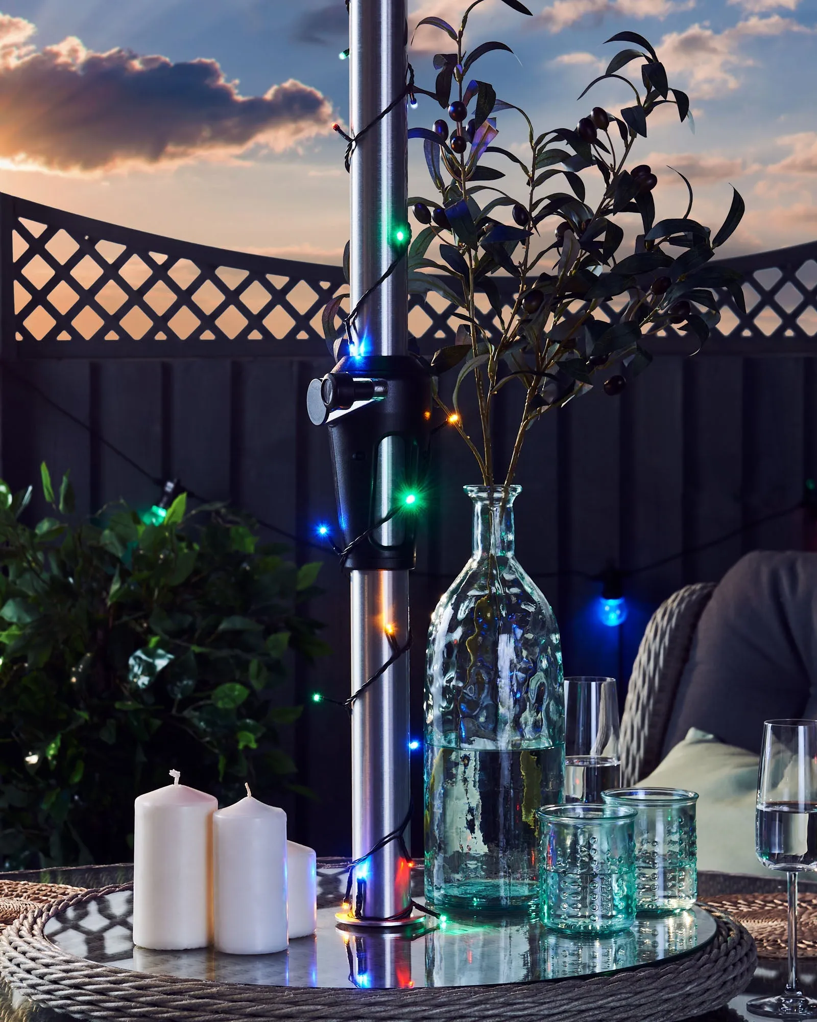 Outdoor Multi-Function 240 LED Light String, Multi Colour