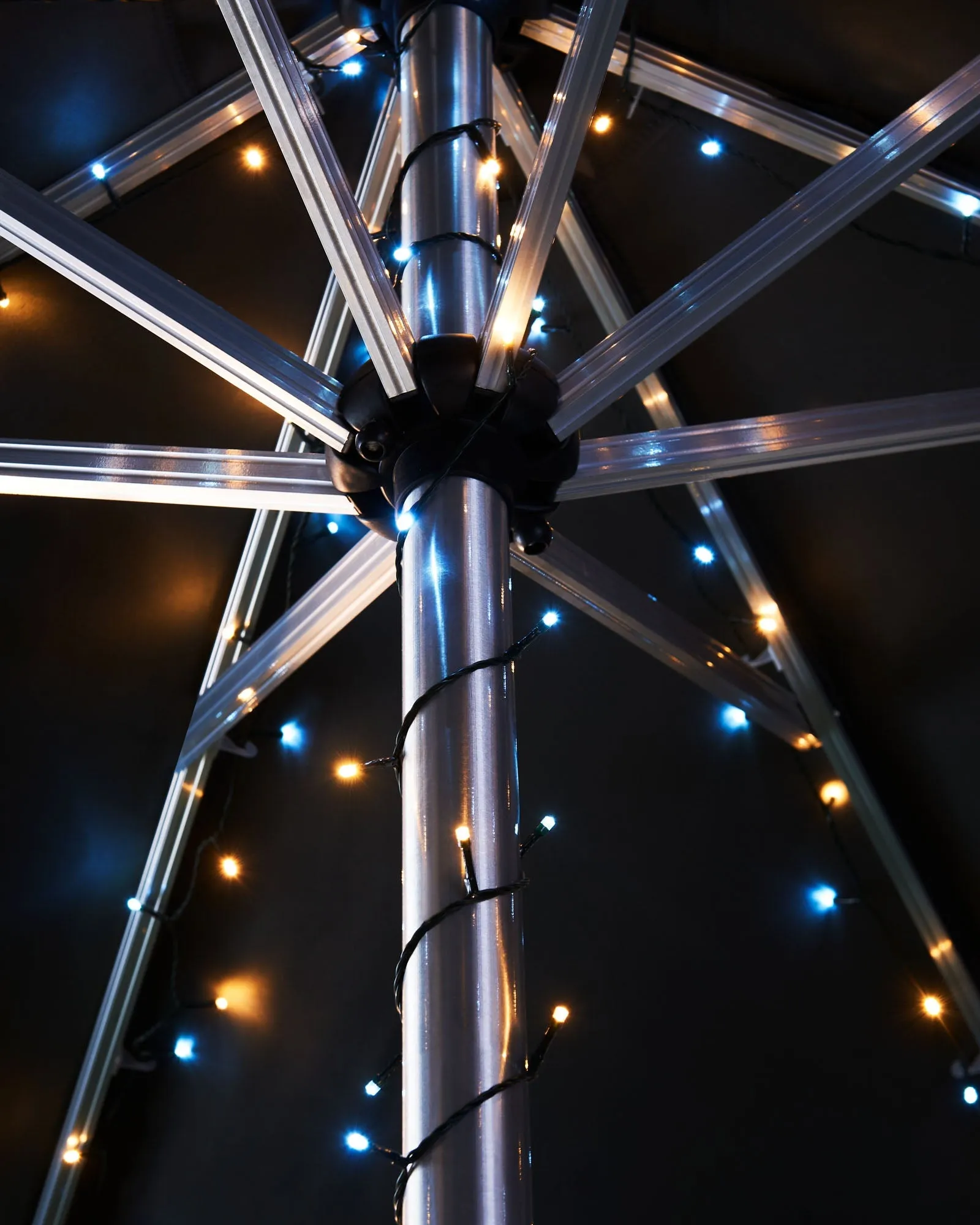Outdoor Multi-Function 240 LED Light String, Warm White & Ice White