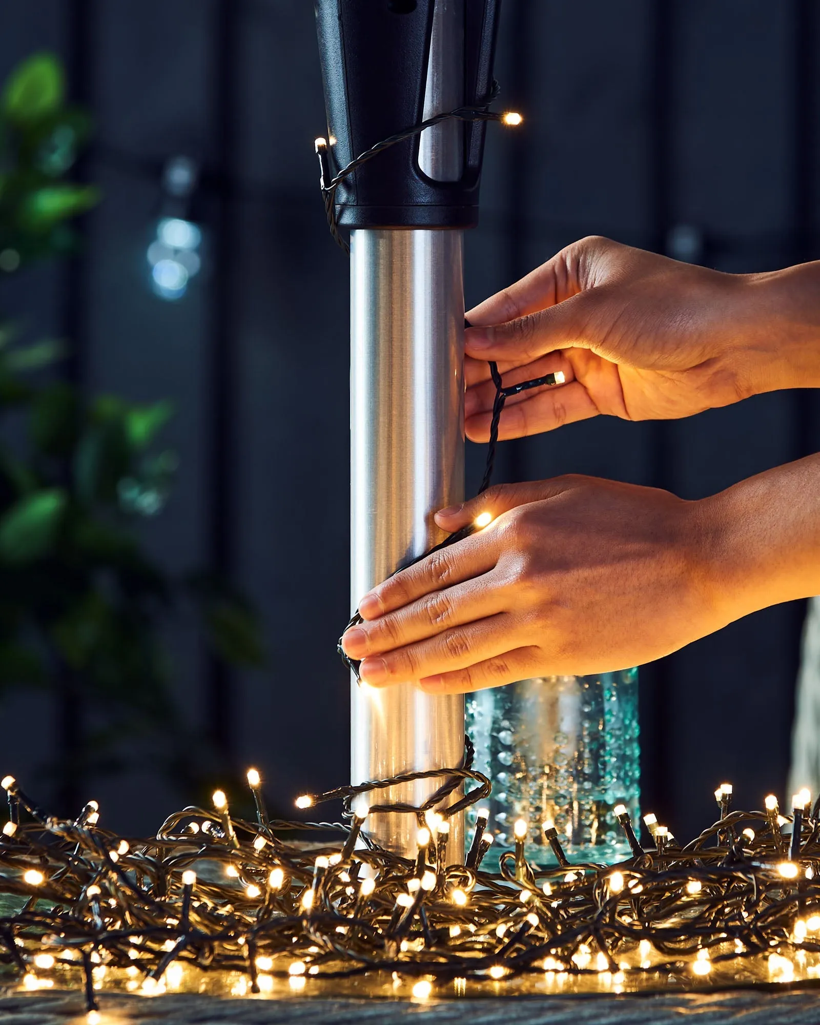 Outdoor Multi-Function 480 LED Light String, Warm White