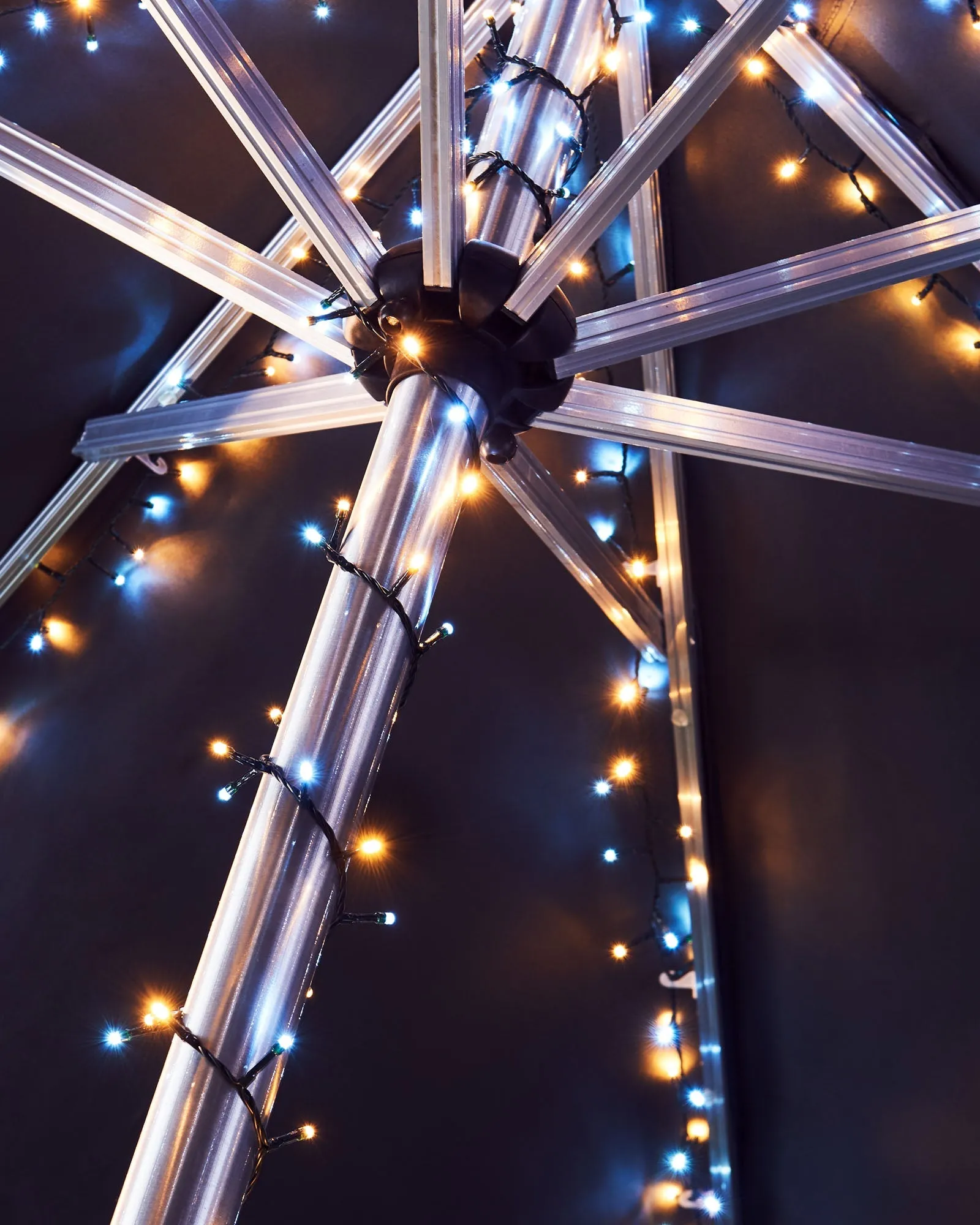 Outdoor Multi-Function 960 LED Light String, Warm White & Ice White