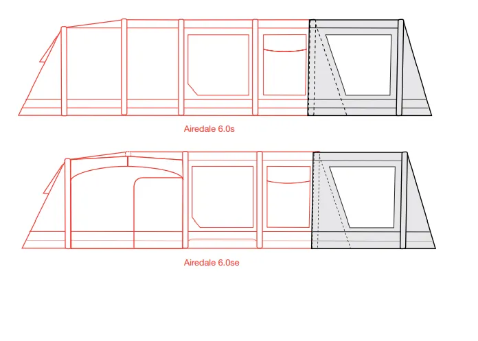 Outdoor Revolution Airedale 6.0S and 6.0SE Front Porch Extension