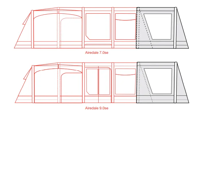 Outdoor Revolution Airedale 7.0SE and 9.0SE Front Porch Extension