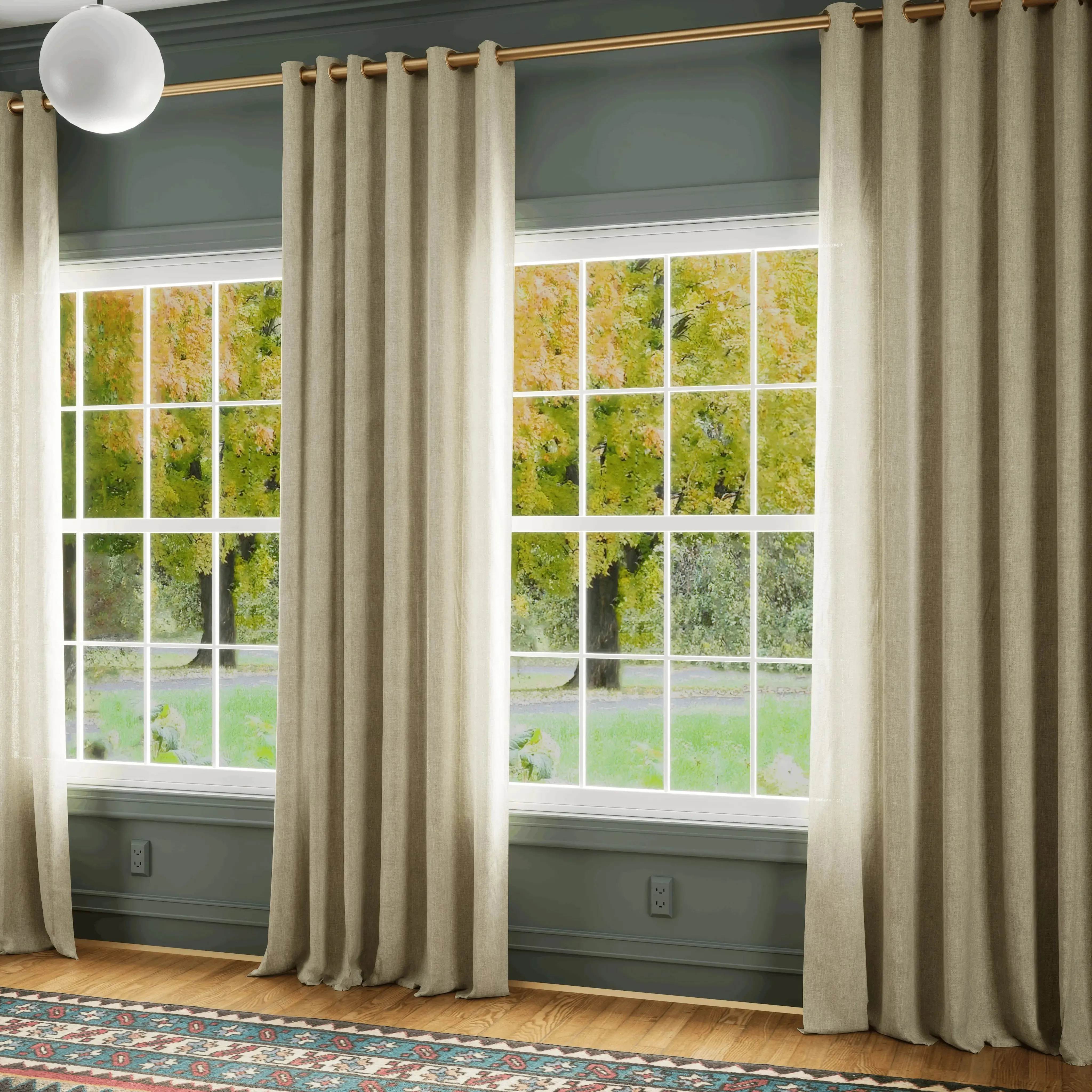 Premium Belgian Linen Flax Curtain Grommet Patti