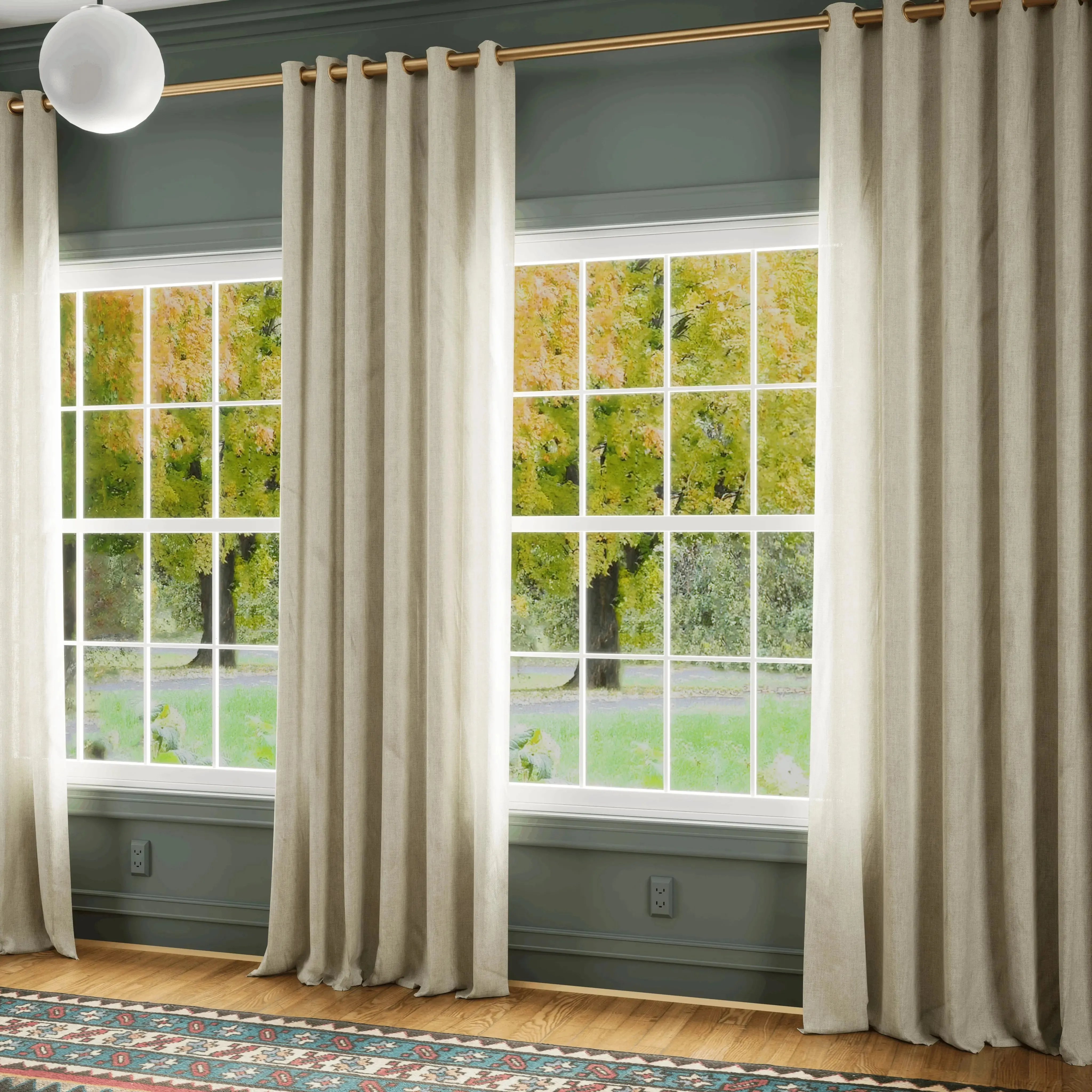 Premium Belgian Linen Flax Curtain Grommet Patti
