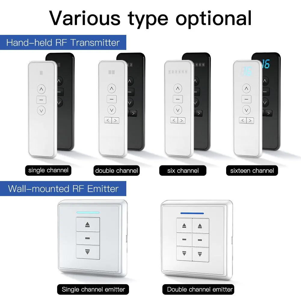 RF433 Remote Emitter For Controlling WiFi /ZigBee Curtain Motor