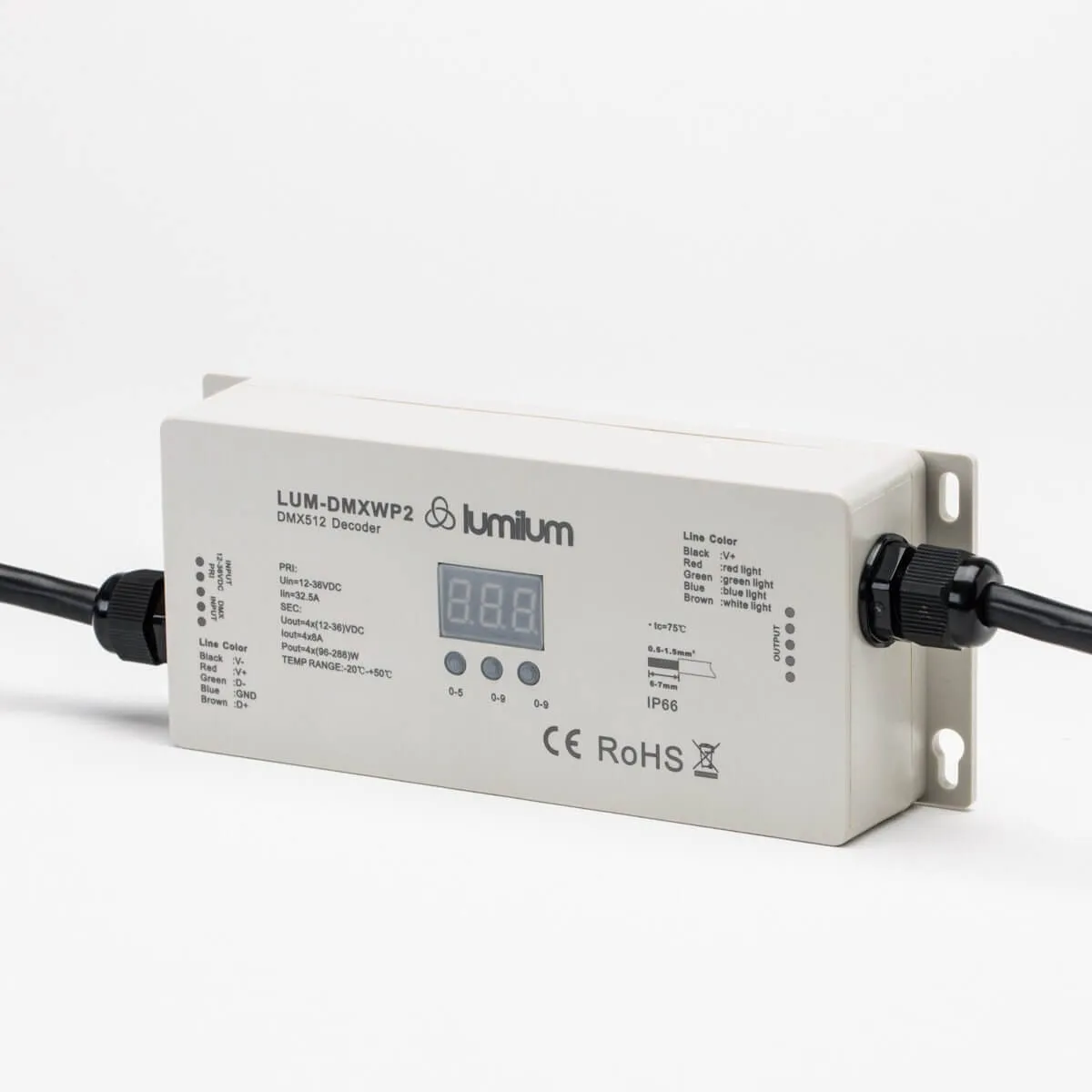 RGB DMX Hardwired Controller (Waterproof) - In-Wall Mounted Controller Series