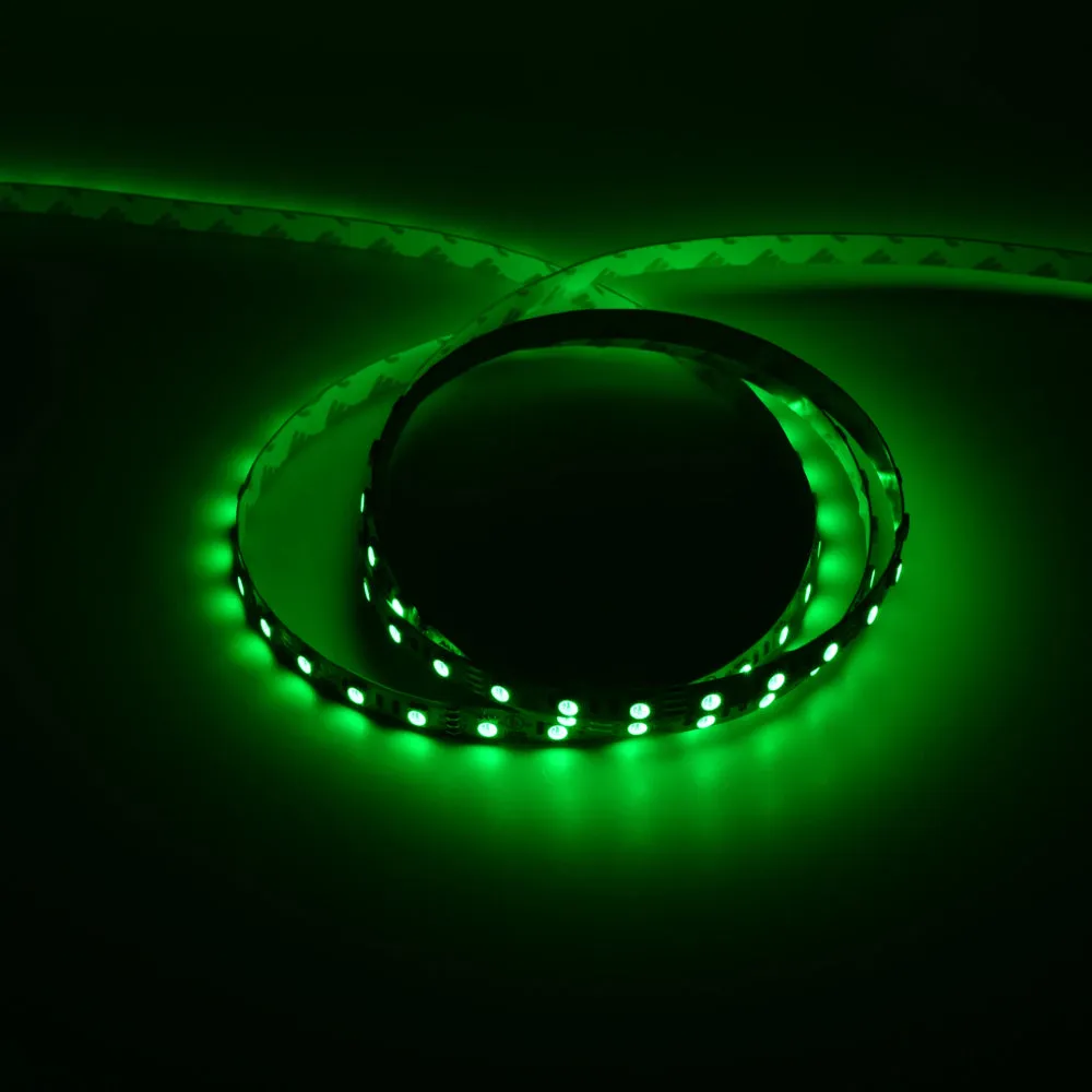 RGB LED Light Strips with Remote - 12V w/ DC Connector - 63 Lumens/ft. with Power Supply and Controller (KIT), 16.4 ft Color Changing Light Strip