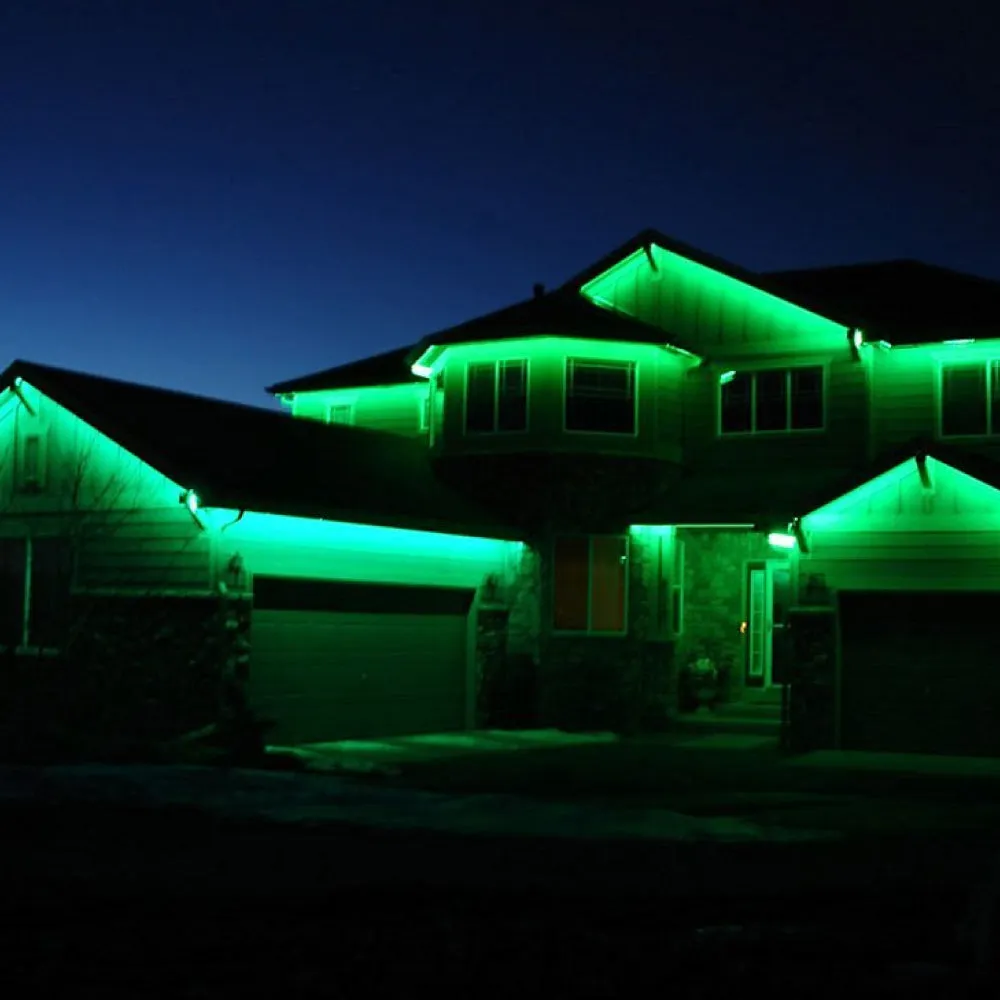 RGB LED Light Strips with Remote - 12V w/ DC Connector - 63 Lumens/ft. with Power Supply and Controller (KIT), 16.4 ft Color Changing Light Strip