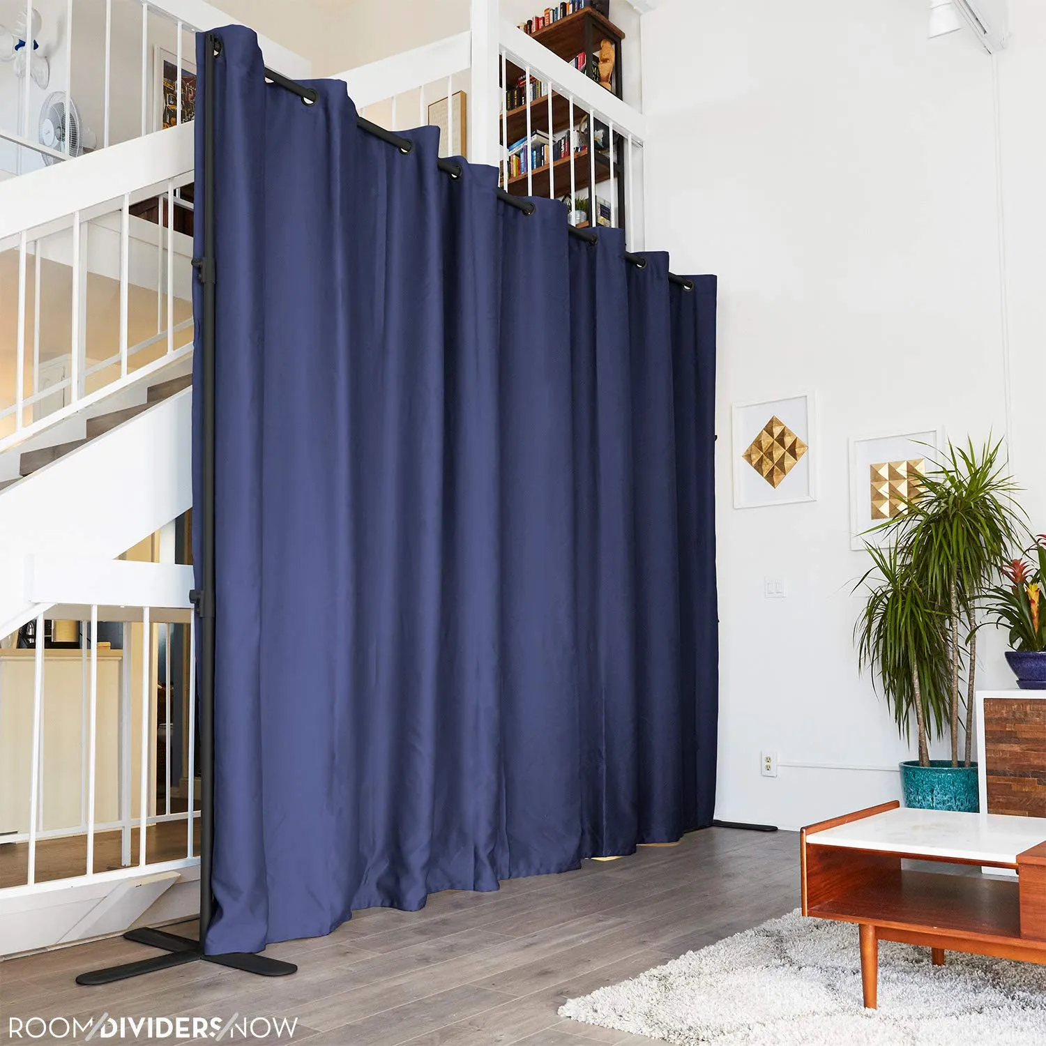 Room Divider Curtain, 9ft Tall X 10ft Wide (Harbor Blue)