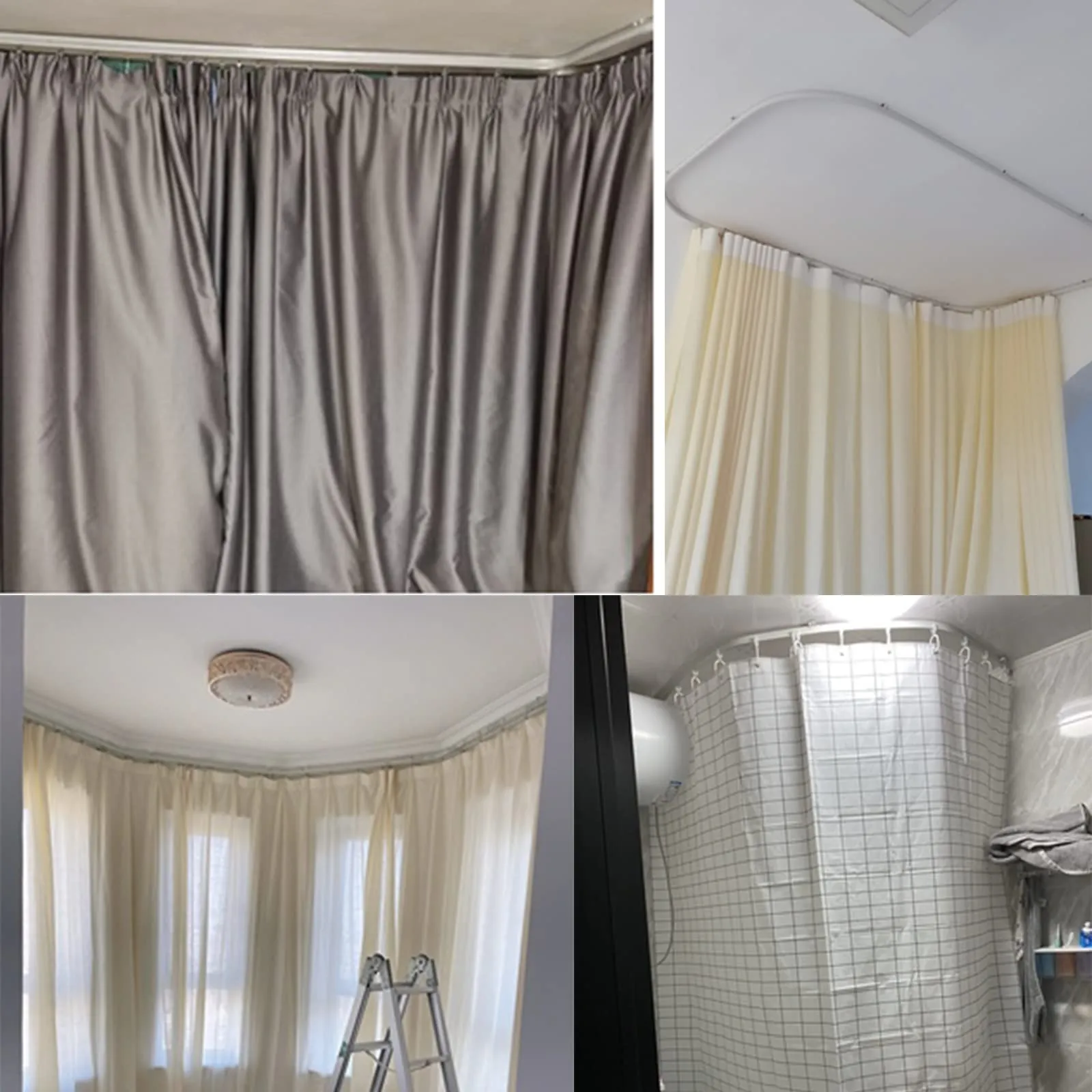 Room Dividers Now Curtain Track Set Flexible Rail System Privacy Divider Rods