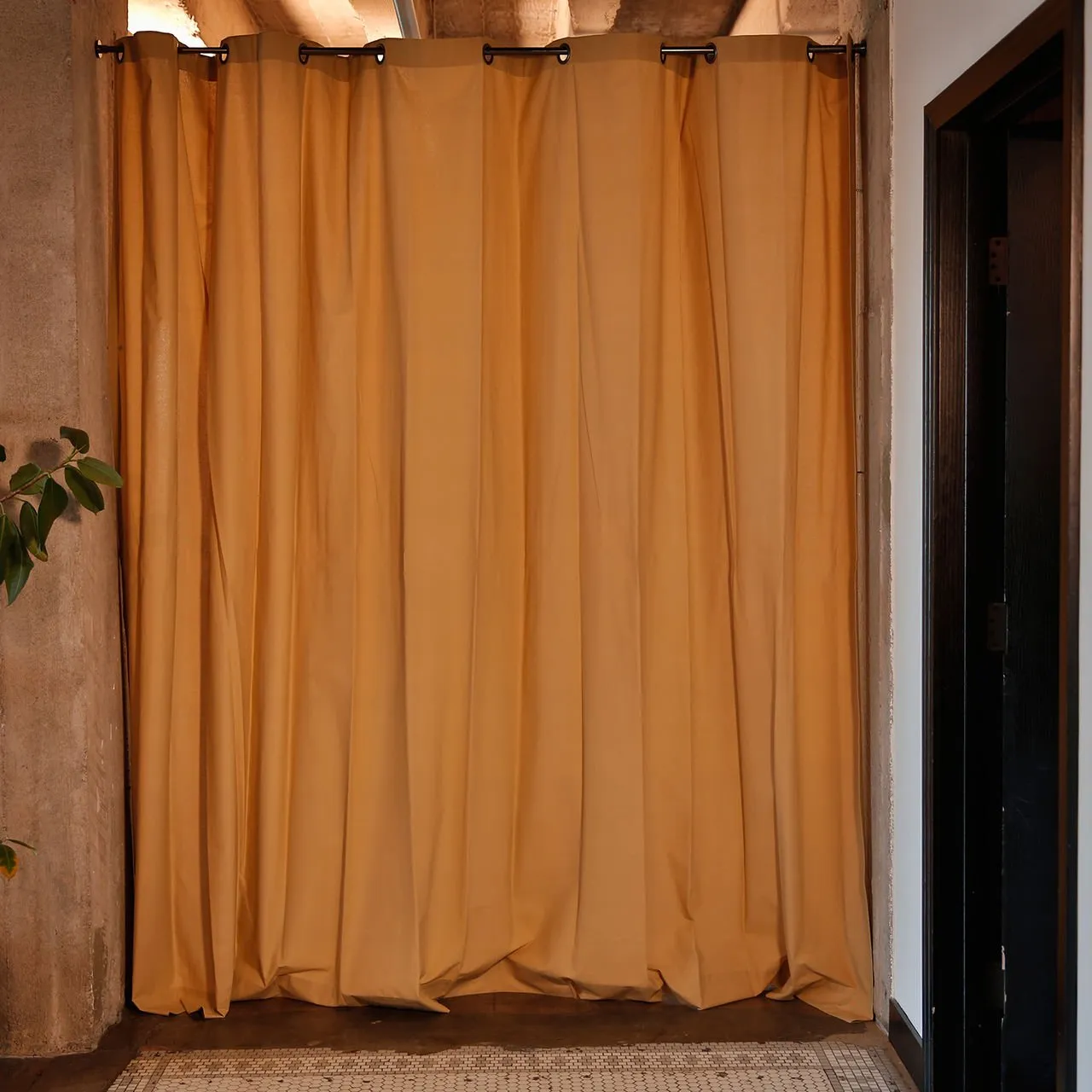 RoomDividersNow Muslin Room Divider Curtain, 8ft Tall x 5ft Wide (Wheat