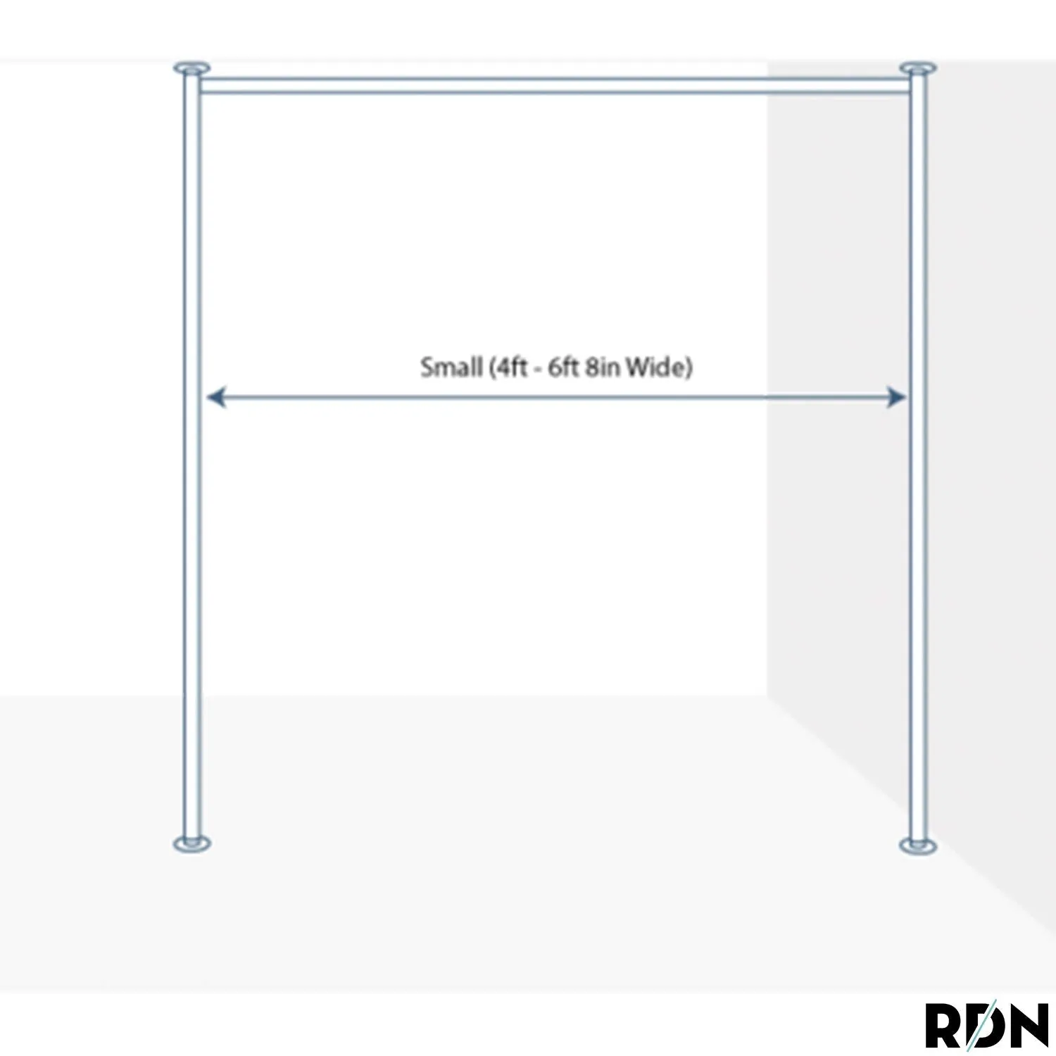 Room/Dividers/Now Zenfinit Curtain Divider Stand - Freestanding Vertical Tension Stand