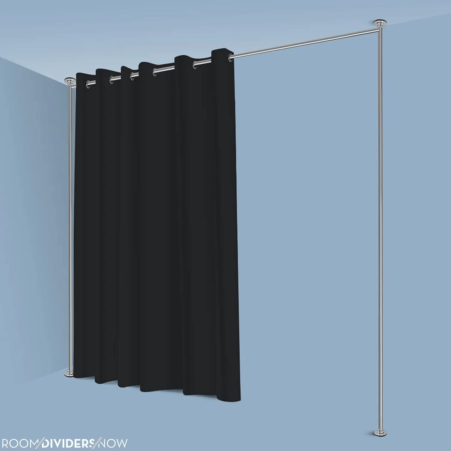 Room/Dividers/Now Zenfinit Curtain Divider Stand - Freestanding Vertical Tension Stand