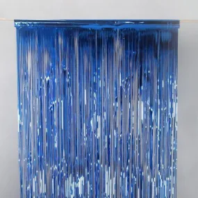 Royal Blue Tinsel Door Curtain