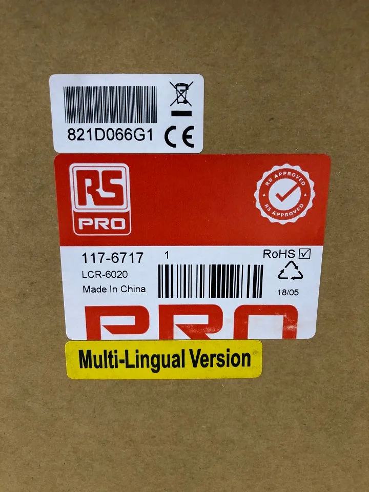 RS Pro LCR-6020 9.9mF 99 MÎ© 9999H Bench LCR Meter 117-6717