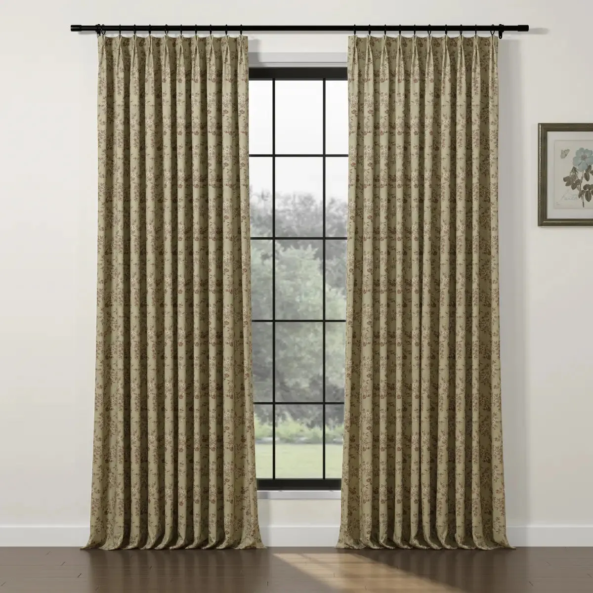 Sara Le Print Linen Drapery Pleated