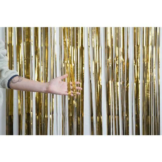 Satin Gold Foil Curtain