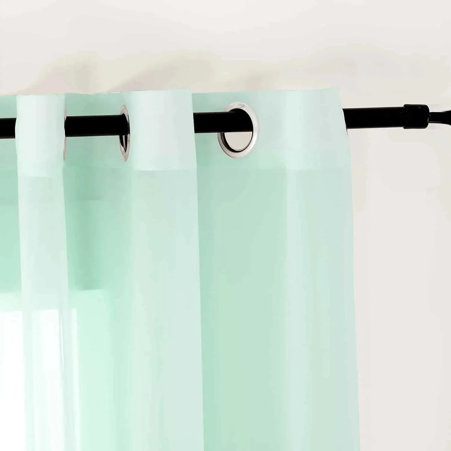 Scandina Solid Voile Sheer Curtain Grommet