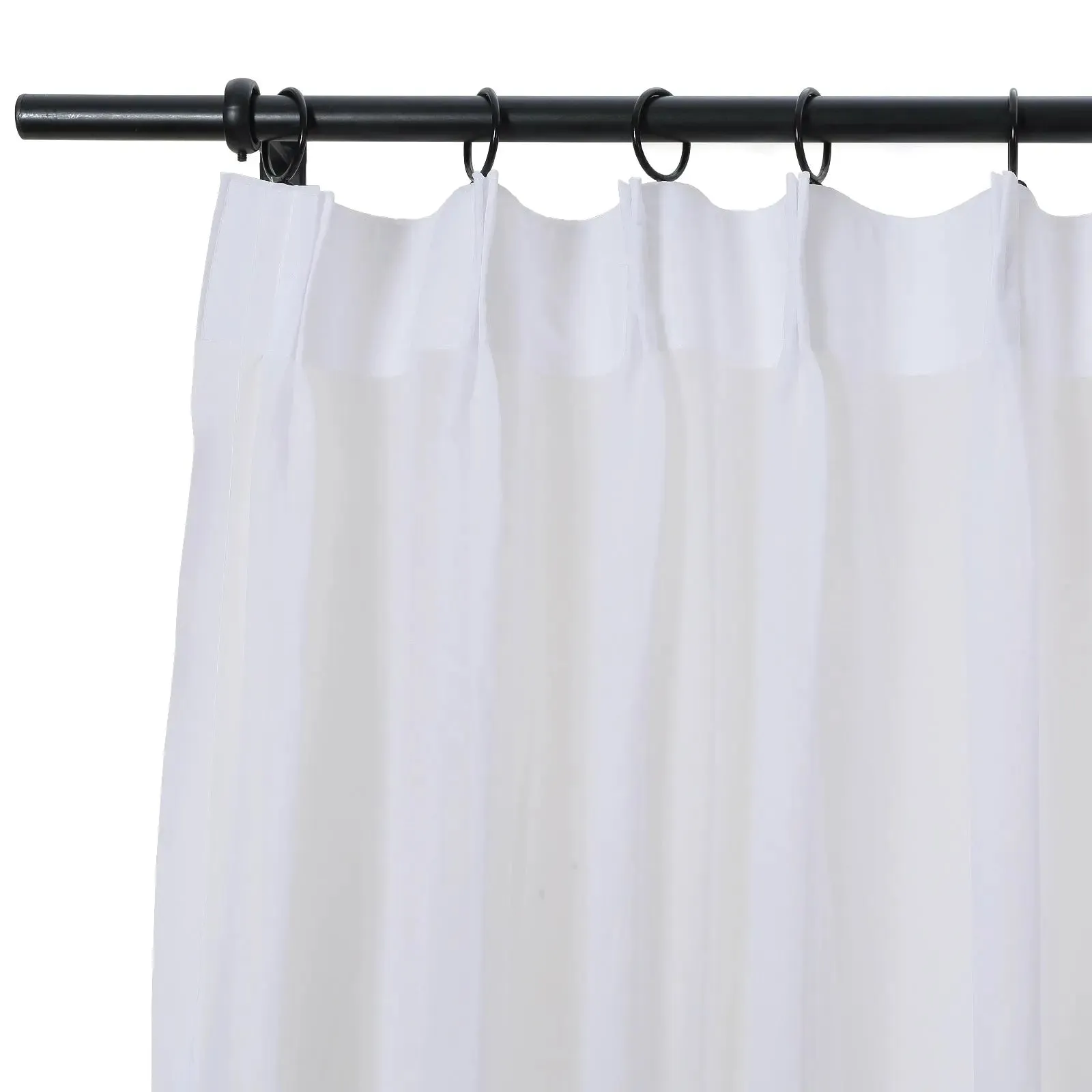 Scandina Solid Voile Sheer Curtain Pleated