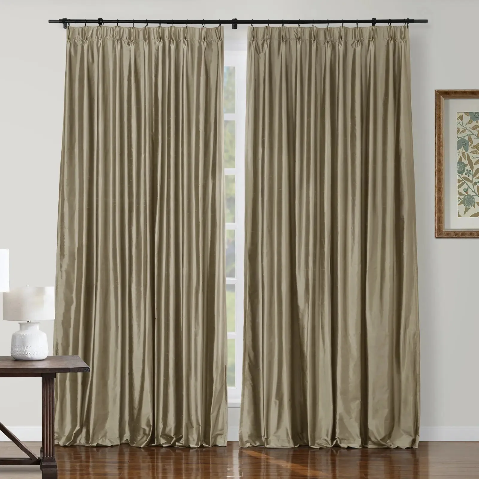 Selman Dupioni Silk Drapery Pleated