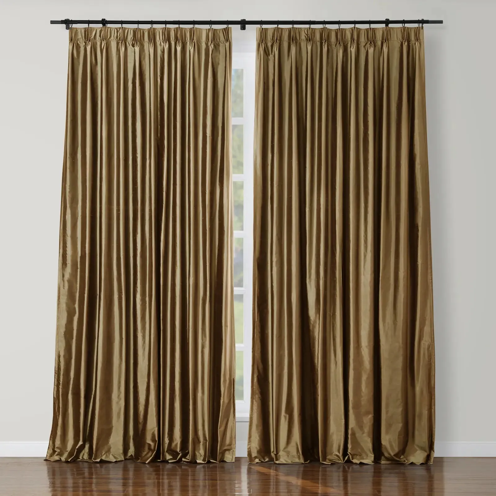 Selman Dupioni Silk Drapery Pleated