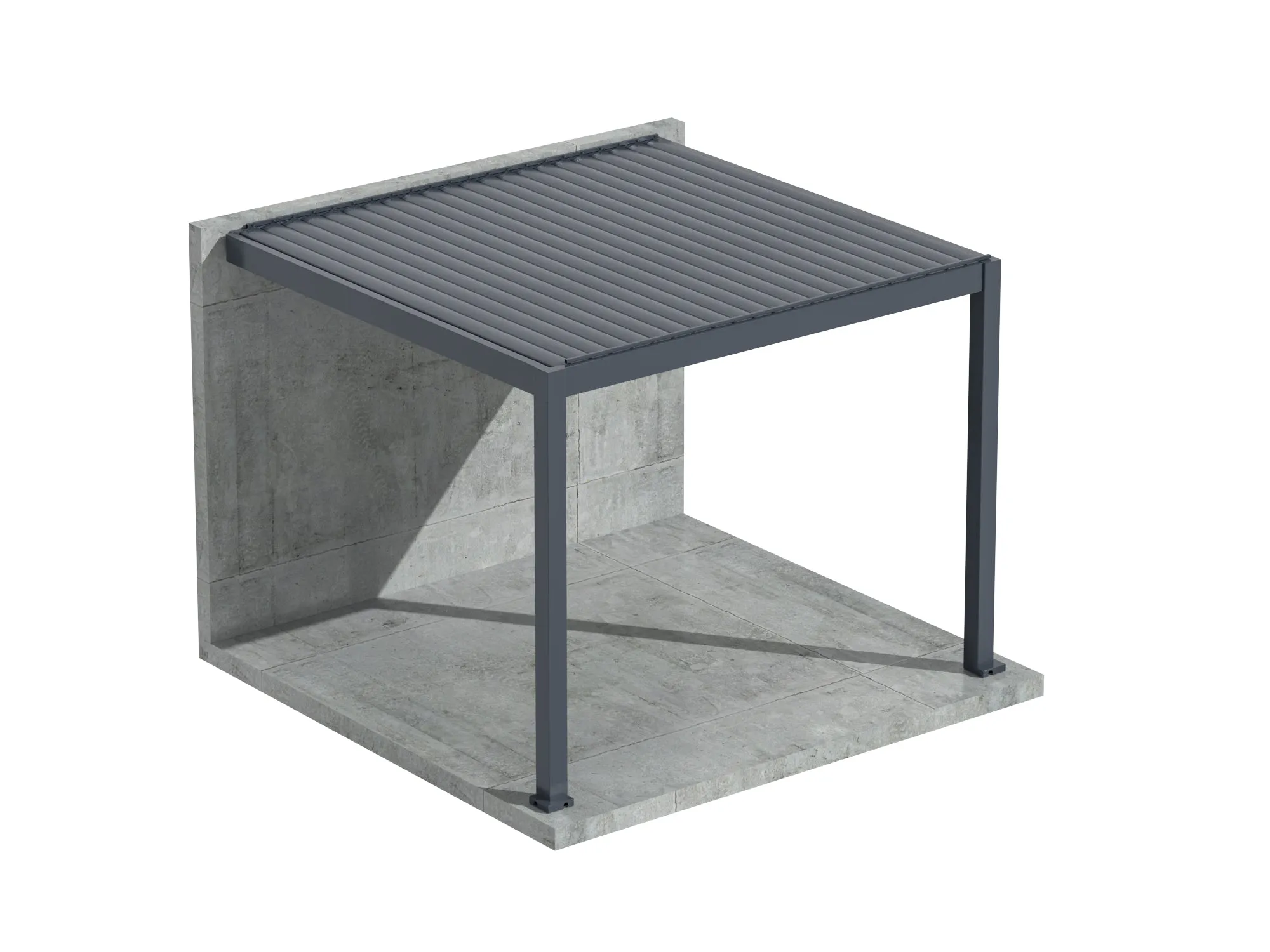 ShadeTec 3m x 3m Louvre Roof Wall Mounted System