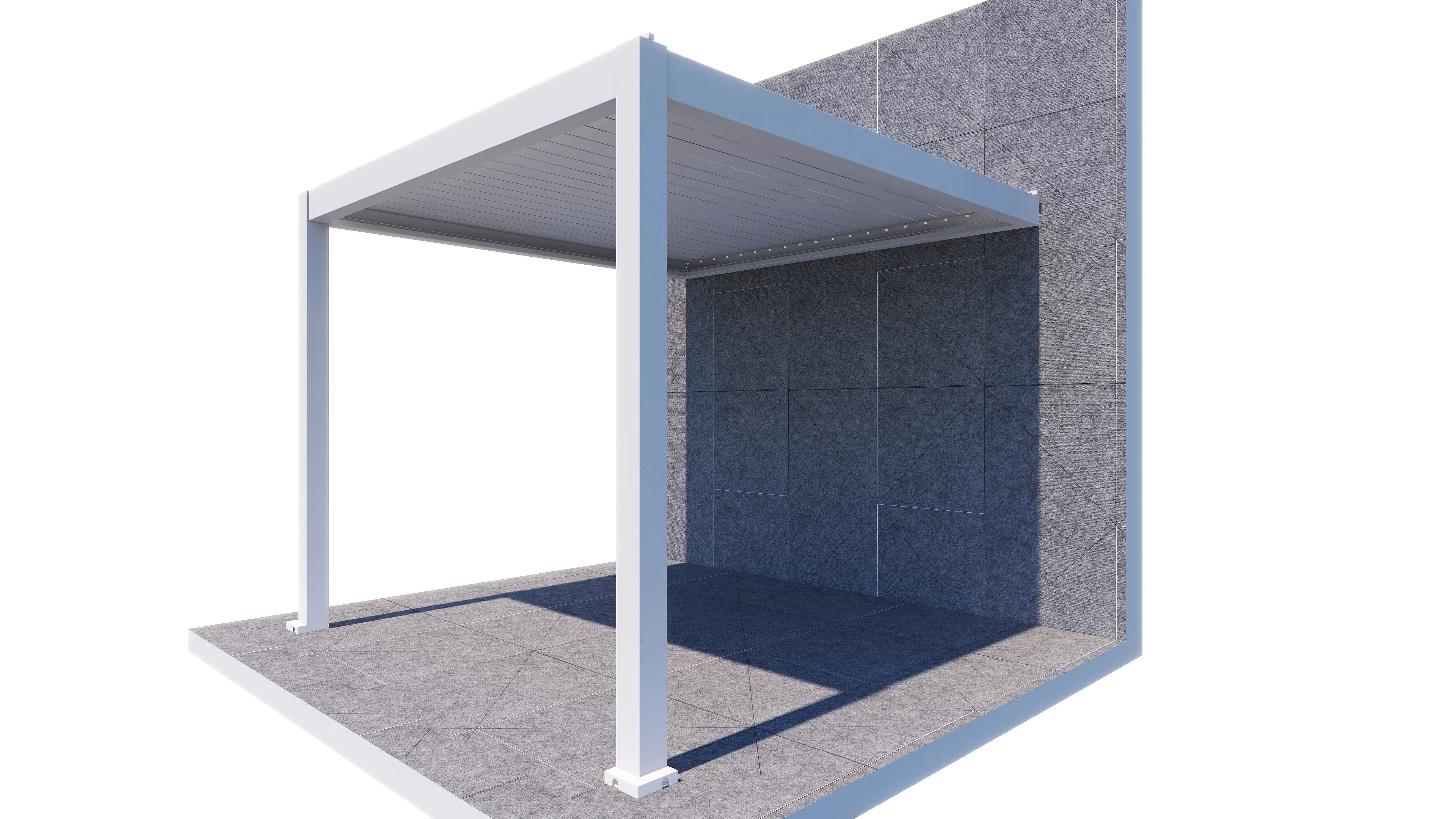 ShadeTec 3m x 3m Louvre Roof Wall Mounted System