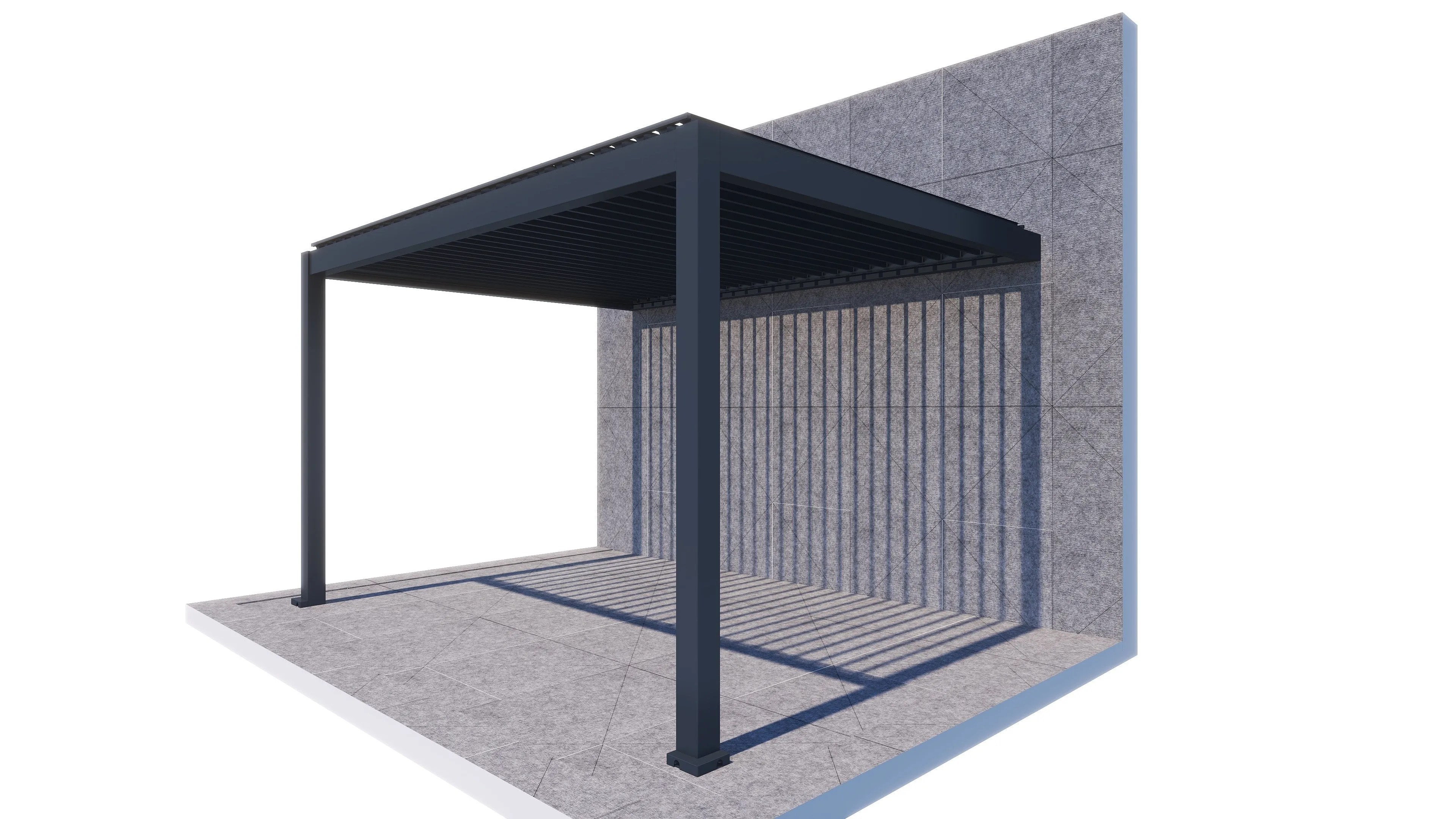 ShadeTec 3m x 4m Louvre Wall Mounted System