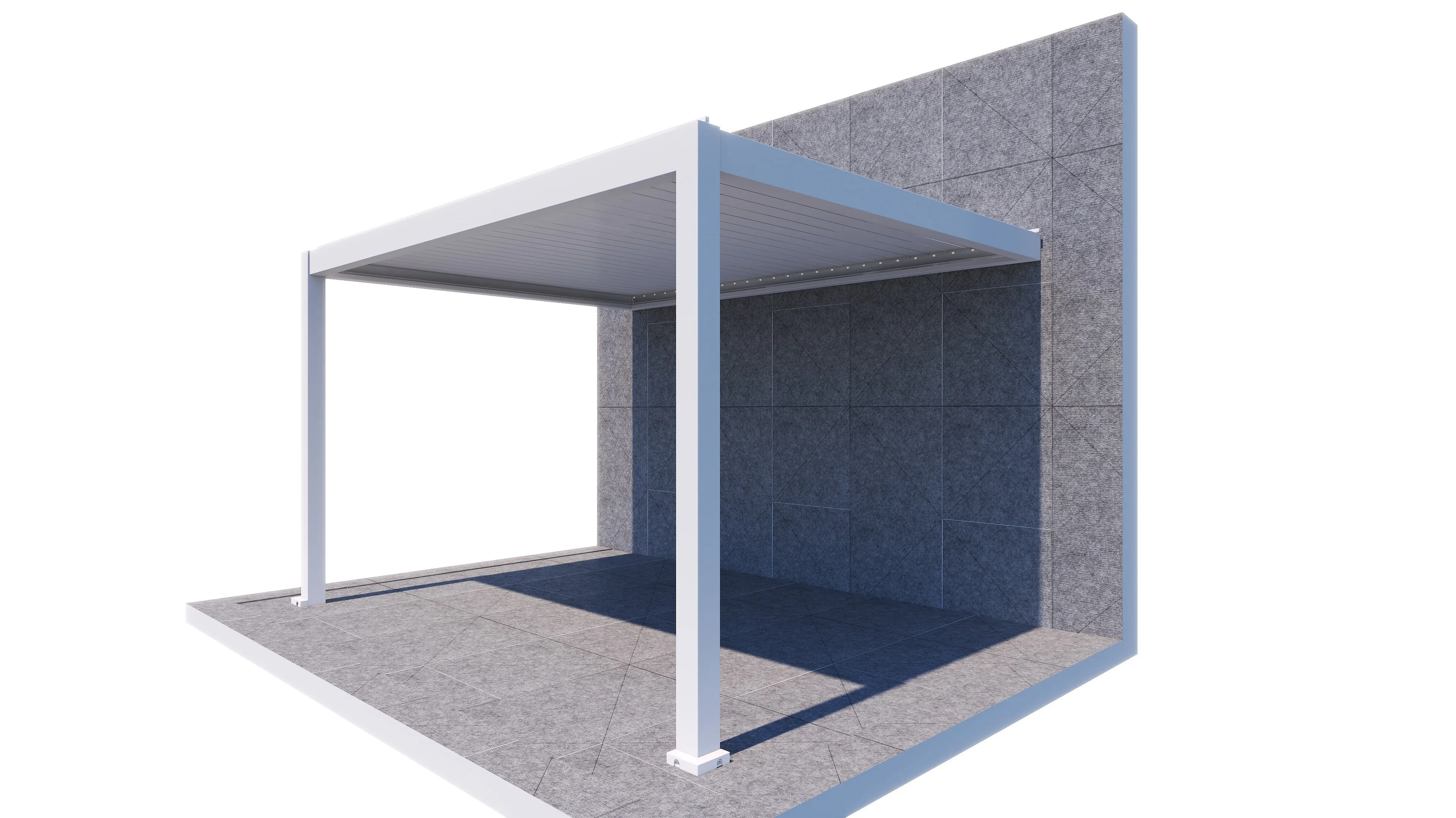 ShadeTec 3m x 4m Louvre Wall Mounted System