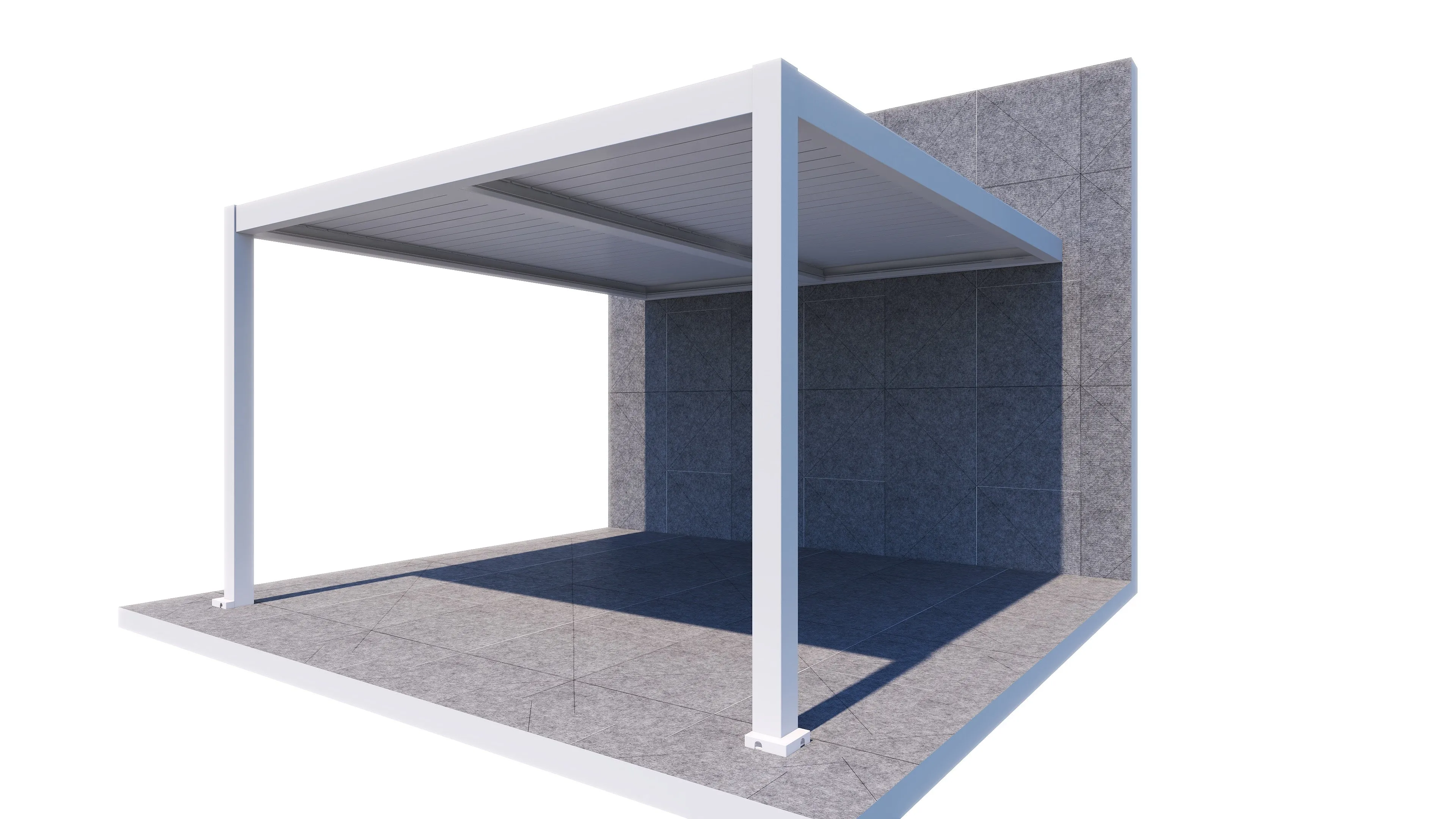 ShadeTec 4m x 4m Louvre Wall Mounted System