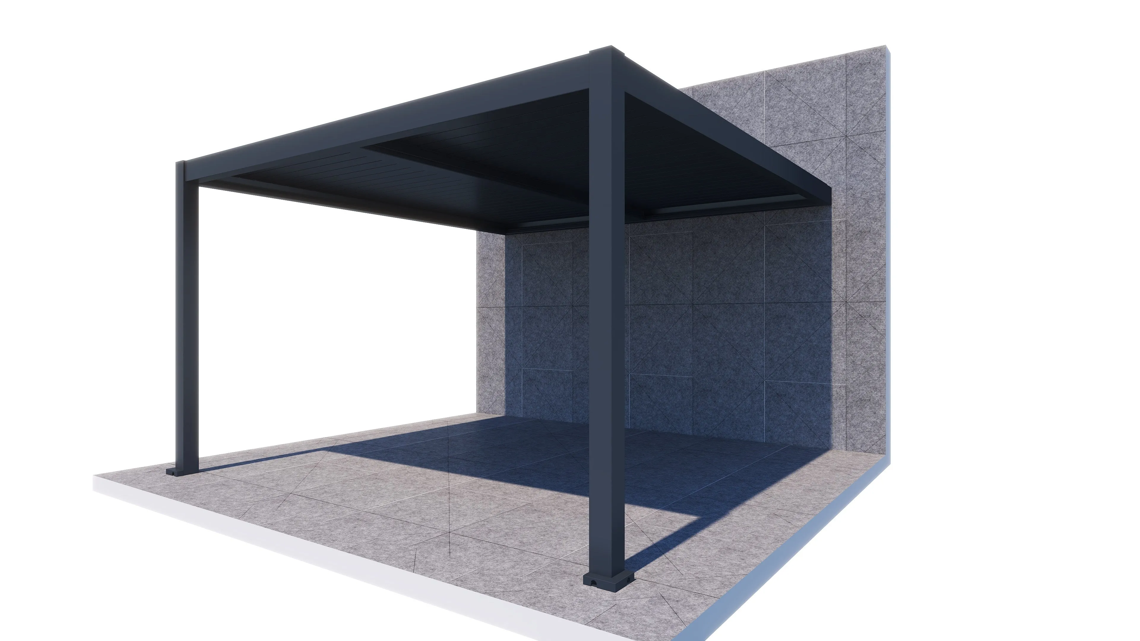 ShadeTec 4m x 4m Louvre Wall Mounted System